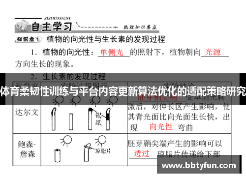 体育柔韧性训练与平台内容更新算法优化的适配策略研究